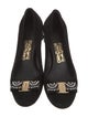 Salvatore Ferragamo Suede Bow Accents Pumps