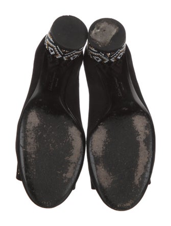 Salvatore Ferragamo Suede Bow Accents Pumps