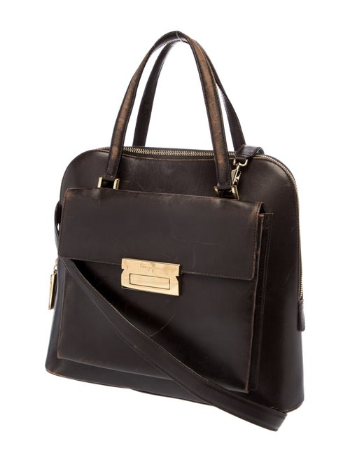 Salvatore Ferragamo Leather Top Handle Bag
