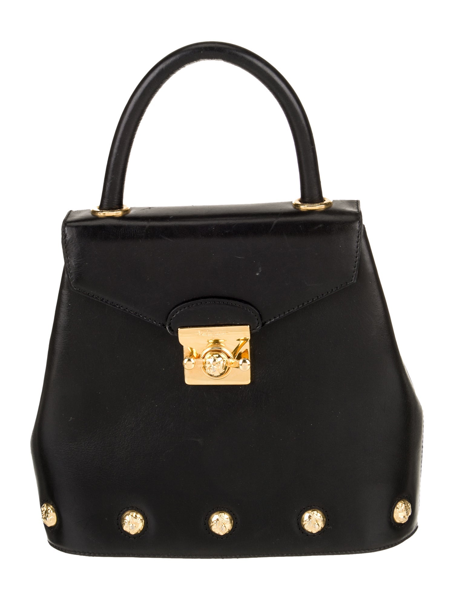 Salvatore Ferragamo Leather Top Handle Bag