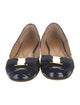 Salvatore Ferragamo Vara Bow Accent Patent Leather Ballet Flats