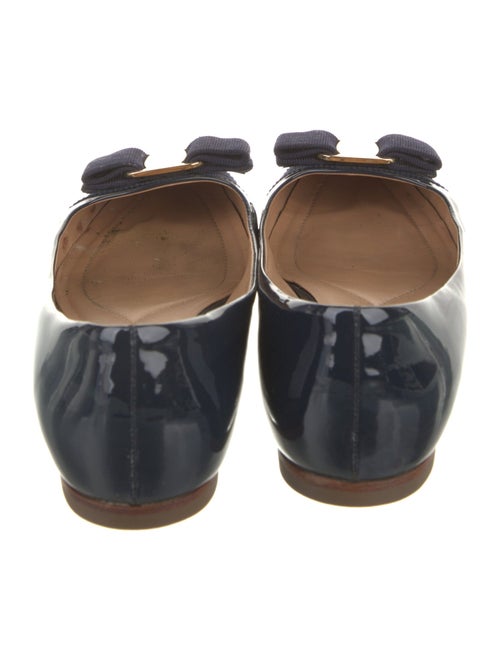 Salvatore Ferragamo Vara Bow Accent Patent Leather Ballet Flats