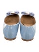 Salvatore Ferragamo Patent Leather Bow Accents Ballet Flats