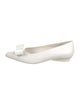 Salvatore Ferragamo Leather Bow Accents Ballet Flats