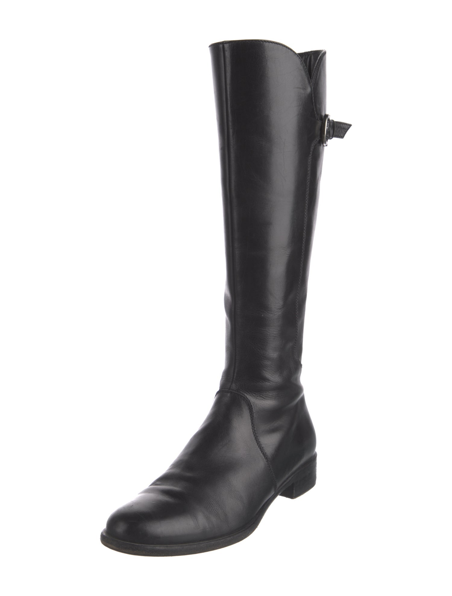 Salvatore Ferragamo Leather Riding Boots