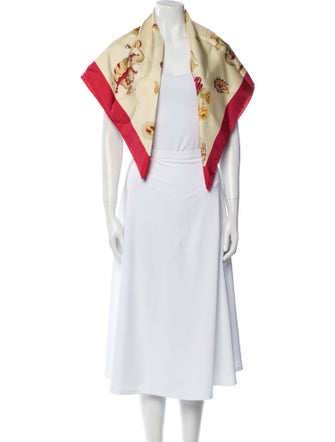 Salvatore Ferragamo Silk Floral Print Scarf