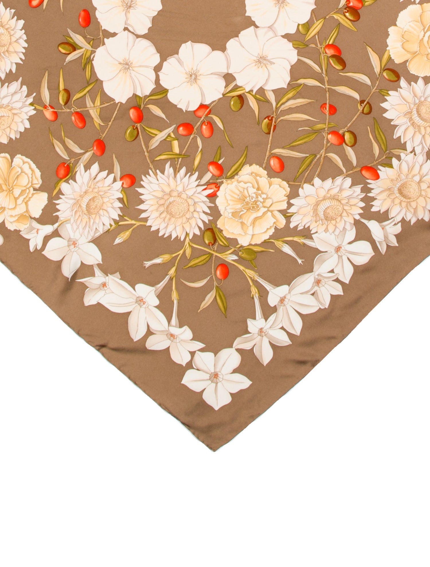 Salvatore Ferragamo Silk Floral Print Scarf