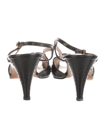 Salvatore Ferragamo Snakeskin Slingback Pumps