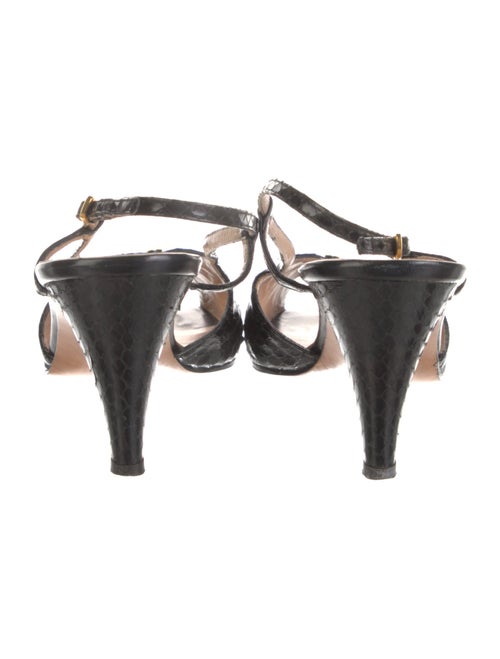 Salvatore Ferragamo Snakeskin Slingback Pumps