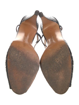 Salvatore Ferragamo Snakeskin Slingback Pumps