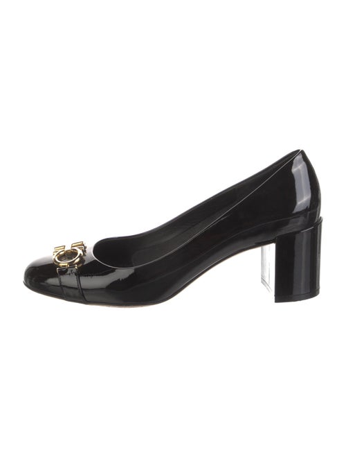 Salvatore Ferragamo Gancini Logo Patent Leather Pumps