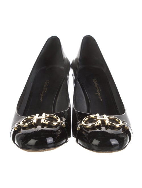 Salvatore Ferragamo Gancini Logo Patent Leather Pumps