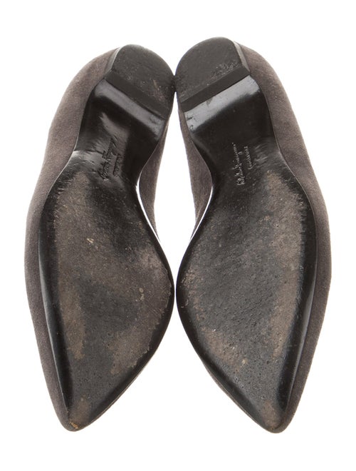 Salvatore Ferragamo Vara Bow Accent Suede Flats
