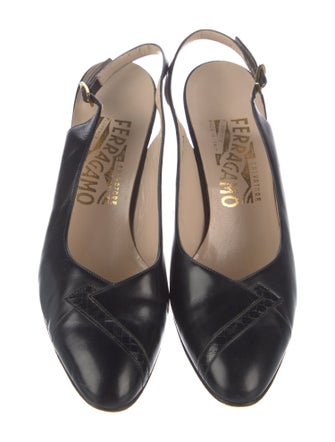 Salvatore Ferragamo Leather Slingback Pumps