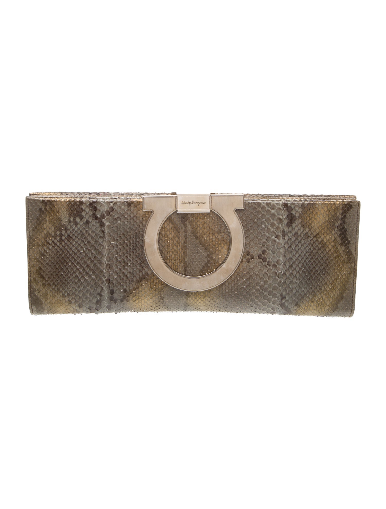 Salvatore Ferragamo Gancini Clutch Vintage