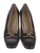 Salvatore Ferragamo Leather Bow Accents Pumps