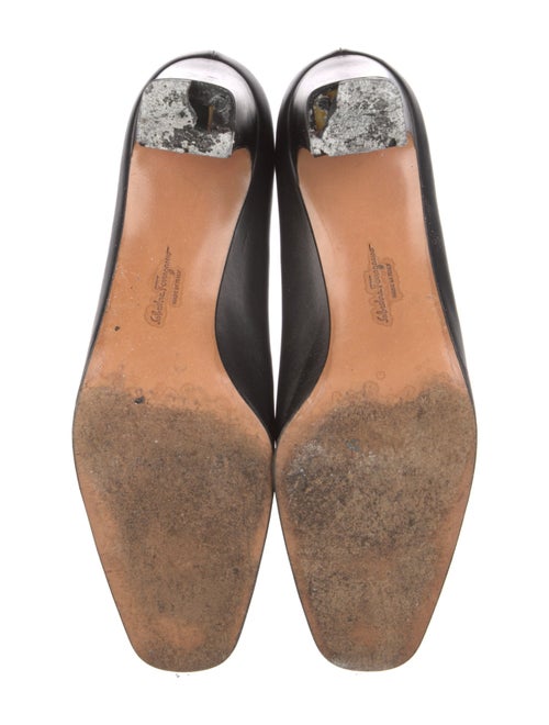 Salvatore Ferragamo Leather Bow Accents Pumps