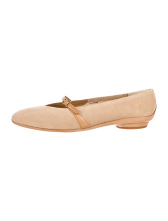 Salvatore Ferragamo Suede Mary Jane Flats