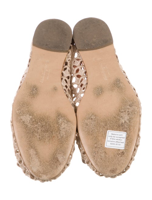 Salvatore Ferragamo Bow Accents Slingback Flats