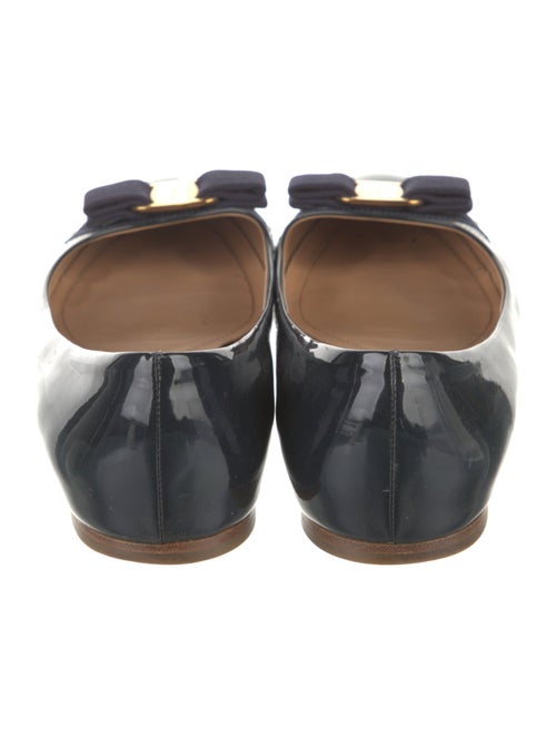 Salvatore Ferragamo Vara Bow Accent Patent Leather Ballet Flats
