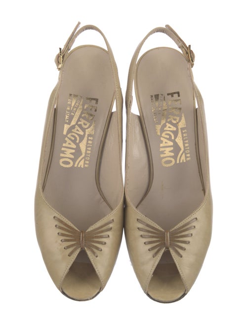 Salvatore Ferragamo Leather Slingback Pumps