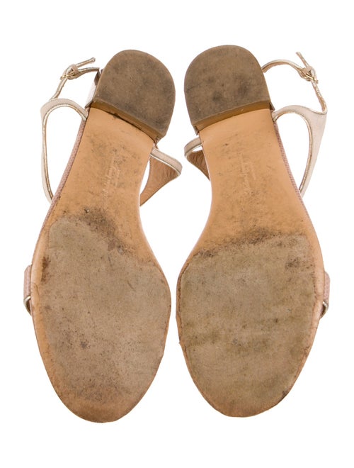 Salvatore Ferragamo Snakeskin T-Strap Sandals