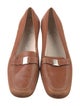 Salvatore Ferragamo Leather Chain-Link Accents Loafers
