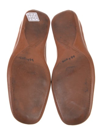 Salvatore Ferragamo Leather Chain-Link Accents Loafers