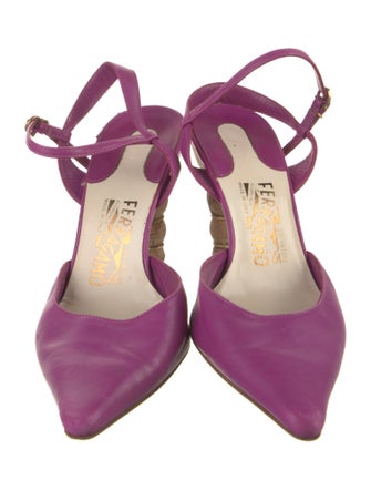 Salvatore Ferragamo Leather Slingback Pumps