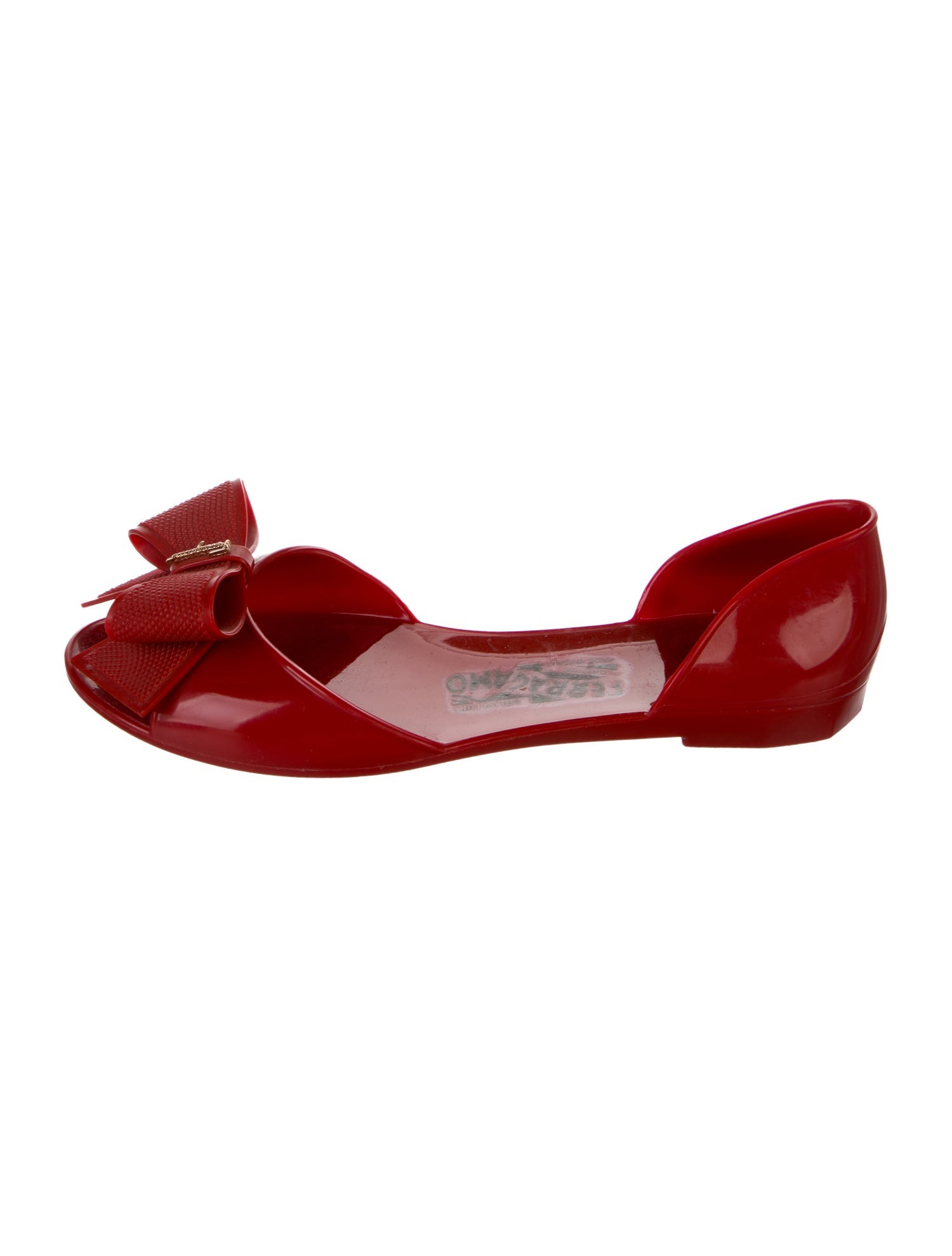 Salvatore Ferragamo Rubber Bow Accents Sandals