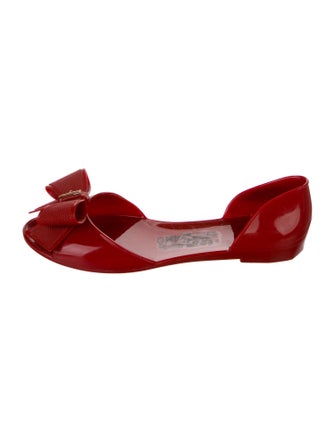 Salvatore Ferragamo Rubber Bow Accents Sandals