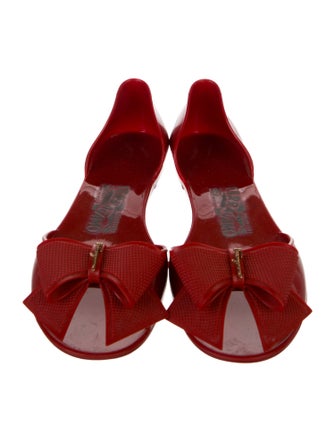 Salvatore Ferragamo Rubber Bow Accents Sandals