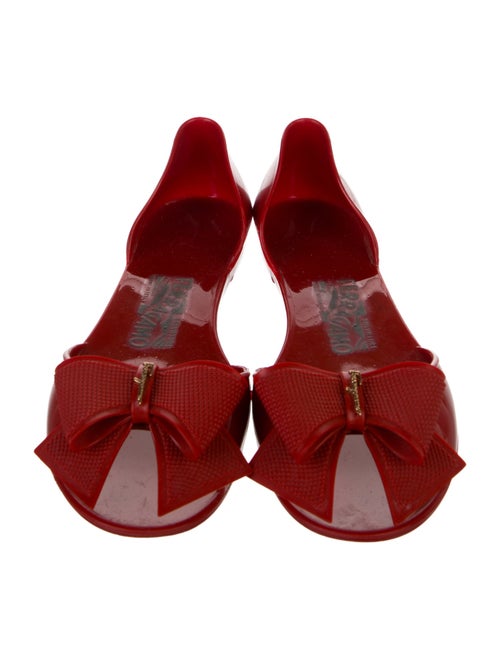 Salvatore Ferragamo Rubber Bow Accents Sandals