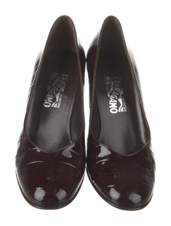 Salvatore Ferragamo Embossed Leather Pumps