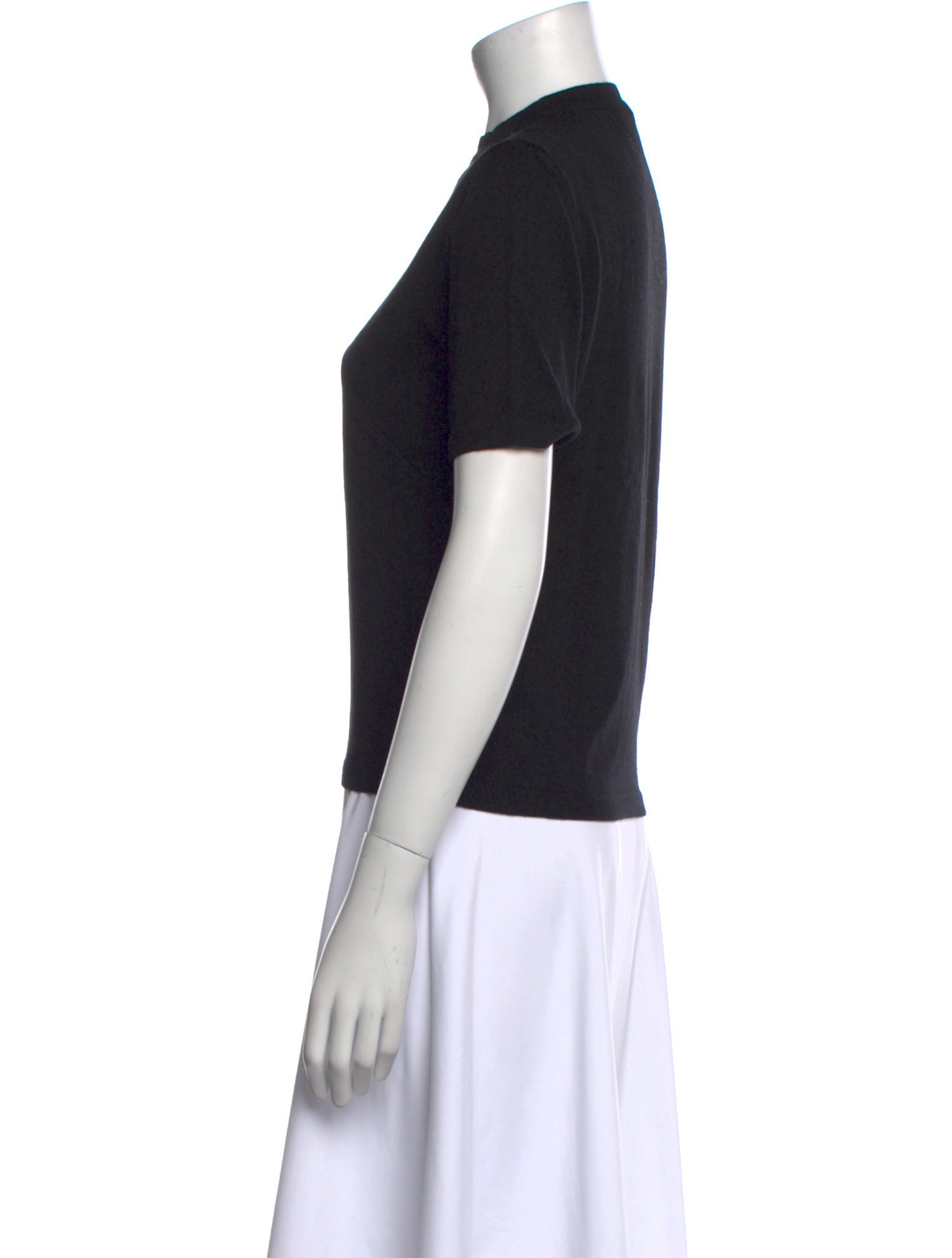 Salvatore Ferragamo Wool Mock Neck T-Shirt