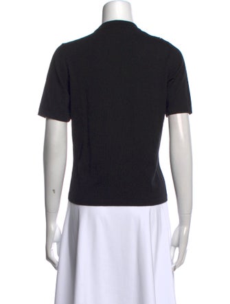 Salvatore Ferragamo Wool Mock Neck T-Shirt