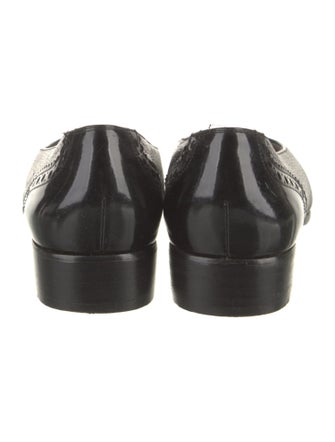 Salvatore Ferragamo Leather Lasercut Accents Flats