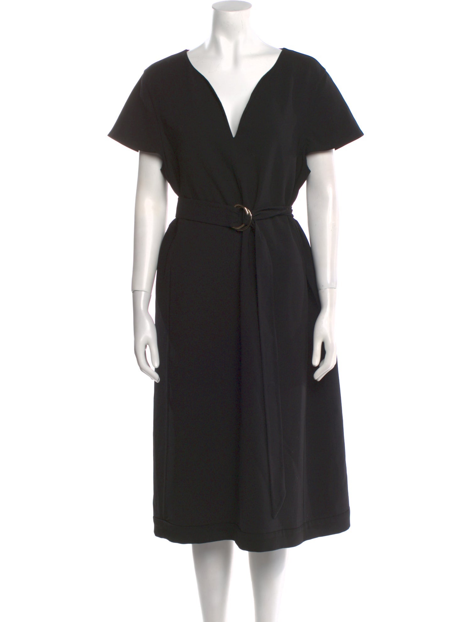 Salvatore Ferragamo Virgin Wool Midi Length Dress