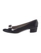 Salvatore Ferragamo Patent Leather Bow Accents Pumps
