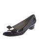 Salvatore Ferragamo Patent Leather Bow Accents Pumps