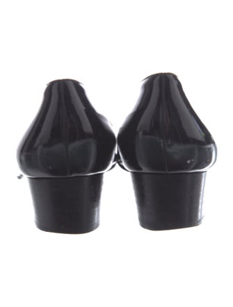 Salvatore Ferragamo Patent Leather Bow Accents Pumps