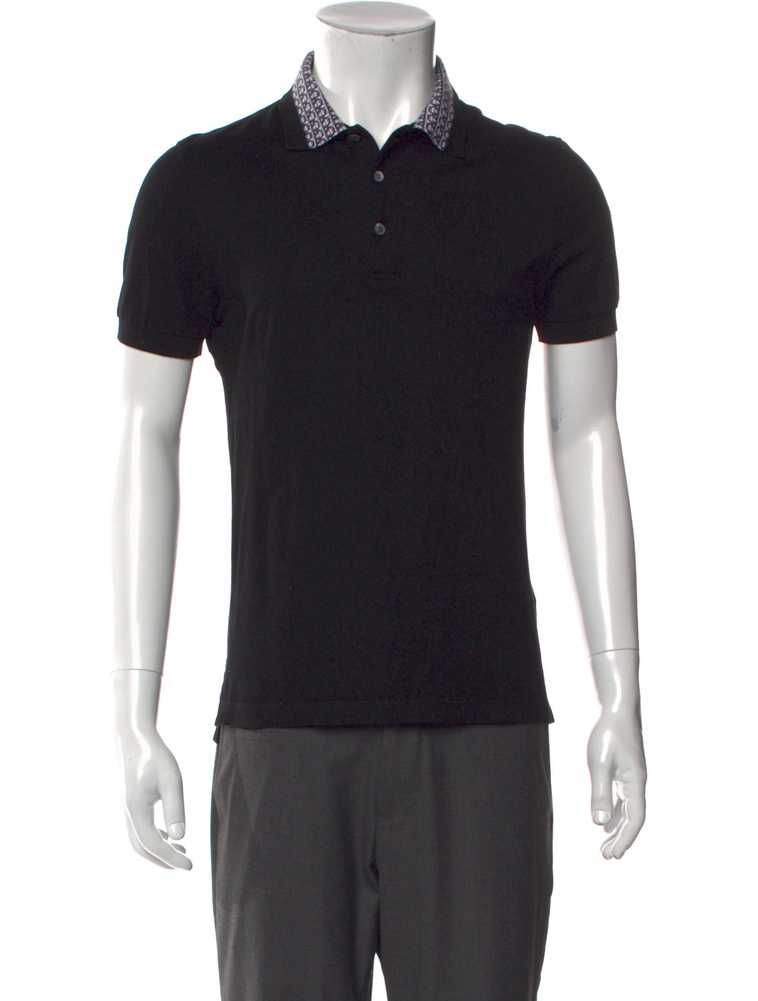 Salvatore Ferragamo Collar Short Sleeve Polo Shirt