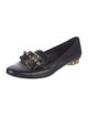 Salvatore Ferragamo Leather Studded Accents Loafers