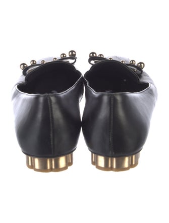 Salvatore Ferragamo Leather Studded Accents Loafers