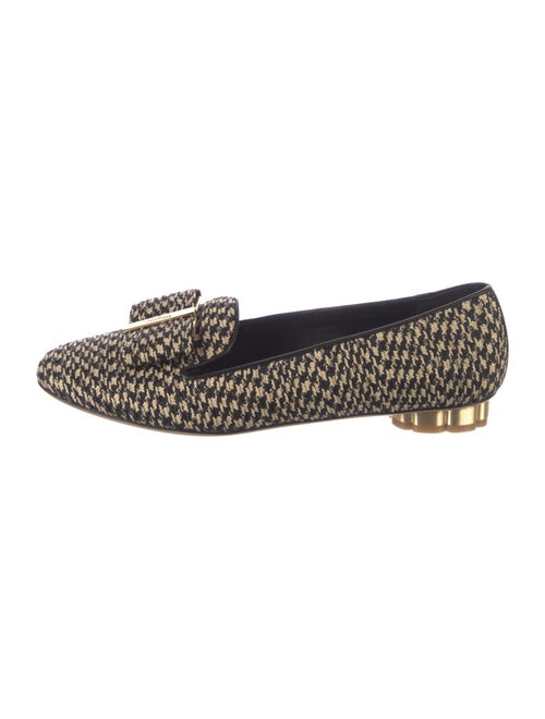 Salvatore Ferragamo Tweed Pattern Loafers