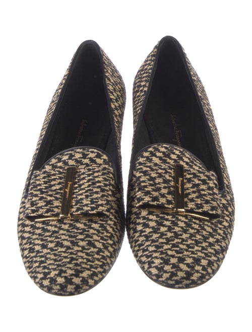 Salvatore Ferragamo Tweed Pattern Loafers