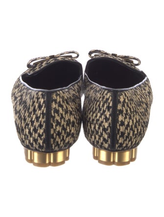 Salvatore Ferragamo Tweed Pattern Loafers