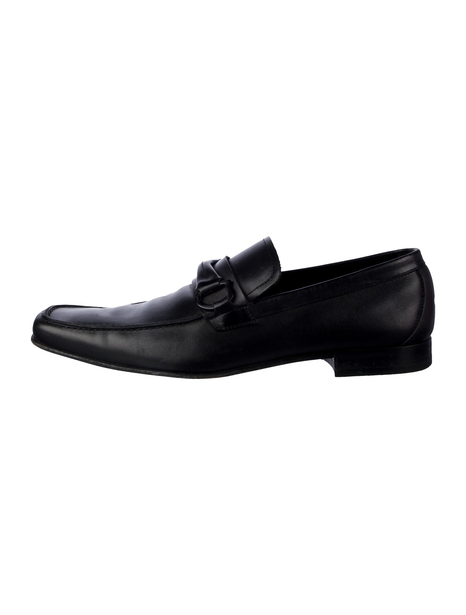 Salvatore Ferragamo Gancini Logo Leather Dress Loafers