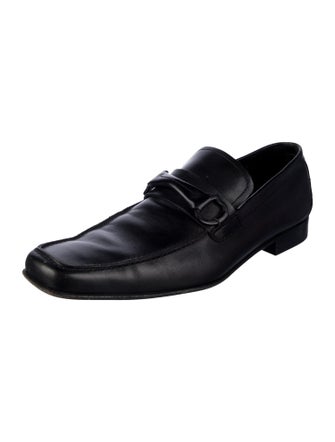 Salvatore Ferragamo Gancini Logo Leather Dress Loafers