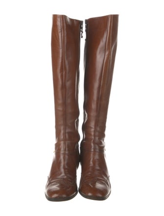Salvatore Ferragamo Leather Riding Boots